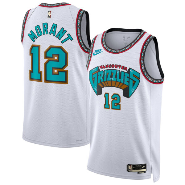 Ja Morant Memphis Grizzlies White 2024/25 Classic Edition Jersey - All Stitched