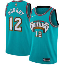 Ja Morant Memphis Grizzlies Turquoise 2019/20 Classic Edition Jersey - All Stitched