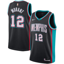 Ja Morant Memphis Grizzlies Black 2020/21 Classic Edition Jersey - All Stitched