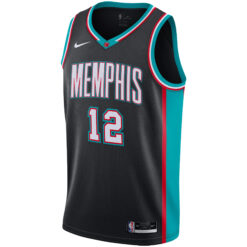 Alternative view of Ja Morant Memphis Grizzlies Black 2020/21 Classic Edition Jersey - All Stitched