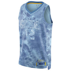 Alternative view of Ja Morant Memphis Grizzlies Light Blue Select Series Jersey - All Stitched