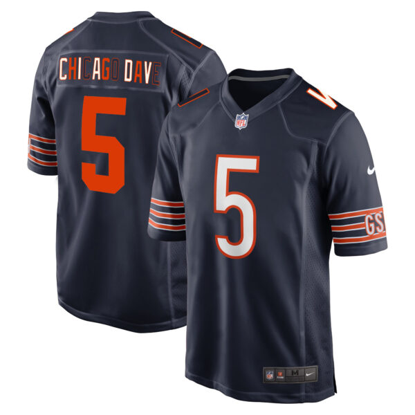 Custom Chicago Bears Navy Alternate Game Jersey - All Stitched