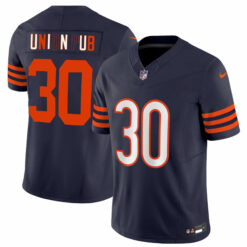 Custom Chicago Bears Navy Alternate Vapor F.U.S.E Limited Jersey - All Stitched