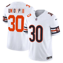 Custom Chicago Bears White Vapor F.U.S.E Limited Jersey - All Stitched