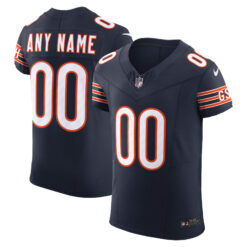 Custom Chicago Bears Black Vapor F.U.S.E Elite Jersey - All Stitched