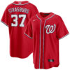 Stephen Strasburg Washington Nationals Red Alternate Jersey - All Stitched