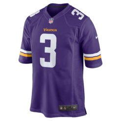 Alternative view of Jordan Addison Minnesota Vikings Purple Home Game Jersey - All Stitched