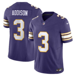 Jordan Addison Minnesota Vikings Purple Classic Vapor F.U.S.E Limited Jersey - All Stitched