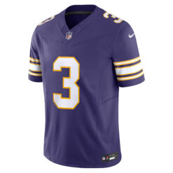 Alternative view of Jordan Addison Minnesota Vikings Purple Classic Vapor F.U.S.E Limited Jersey - All Stitched