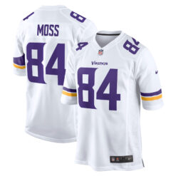 Randy Moss Minnesota Vikings White Away Game Jersey - All Stitched