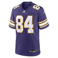 Alternative view of Randy Moss Minnesota Vikings Purple Classic Game Jersey - All Stitched