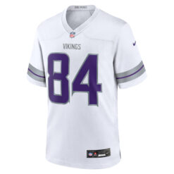 Alternative view of Randy Moss Minnesota Vikings White Winter Classic Warrior Game Jersey - All Stitched
