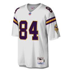 Alternative view of Randy Moss Minnesota Vikings White Legacy Jersey - All Stitched