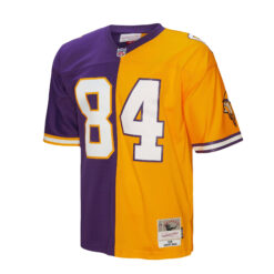 Alternative view of Randy Moss Minnesota Vikings Purple Gold Split Legacy Jersey - All Stitched