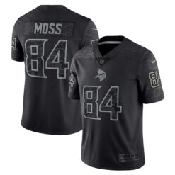 Randy Moss Minnesota Vikings Black RFLCTV Limited Jersey - All Stitched