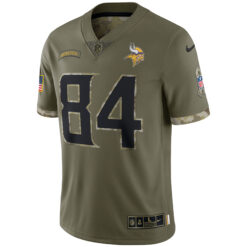 Alternative view of Randy Moss Minnesota Vikings Olive Salute To Service Limited Jersey - All Stitched