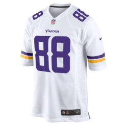 Alternative view of Alan Page Minnesota Vikings White Away Game Jersey - All Stitched