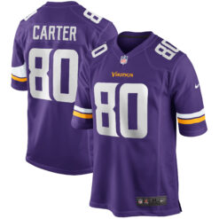Cris Carter Minnesota Vikings Purple Home Game Jersey - All Stitched