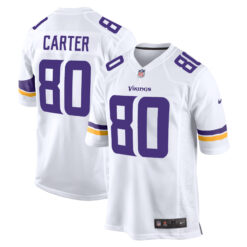 Cris Carter Minnesota Vikings White Away Game Jersey - All Stitched