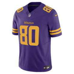 Alternative view of Cris Carter Minnesota Vikings Purple Alternate Vapor F.U.S.E Limited Jersey - All Stitched