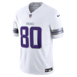 Alternative view of Cris Carter Minnesota Vikings White Winter Classic Warrior Vapor F.U.S.E Limited Jersey - All Stitched