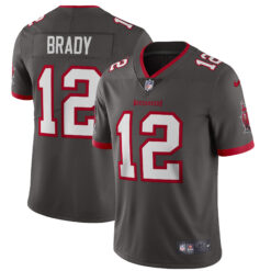 Tom Brady Tampa Bay Buccaneers Pewter Alternate Vapor Limited Jersey - All Stitched