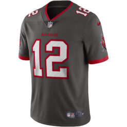 Alternative view of Tom Brady Tampa Bay Buccaneers Pewter Alternate Vapor Limited Jersey - All Stitched