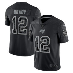 Tom Brady Tampa Bay Buccaneers Black RFLCTV Limited Jersey - All Stitched