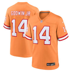 Chris Godwin Jr Tampa Bay Buccaneers Orange Throwback Game Jersey - All Stitched
