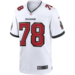 Alternative view of Tristan Wirfs Tampa Bay Buccaneers White Away Game Jersey - All Stitched