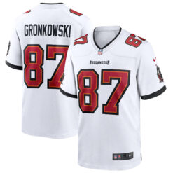 Rob Gronkowski Tampa Bay Buccaneers White Away Game Jersey - All Stitched