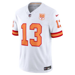 Alternative view of Mike Evans Tampa Bay Buccaneers 50th Season White '76 Vapor F.U.S.E Limited Jersey - All Stitched