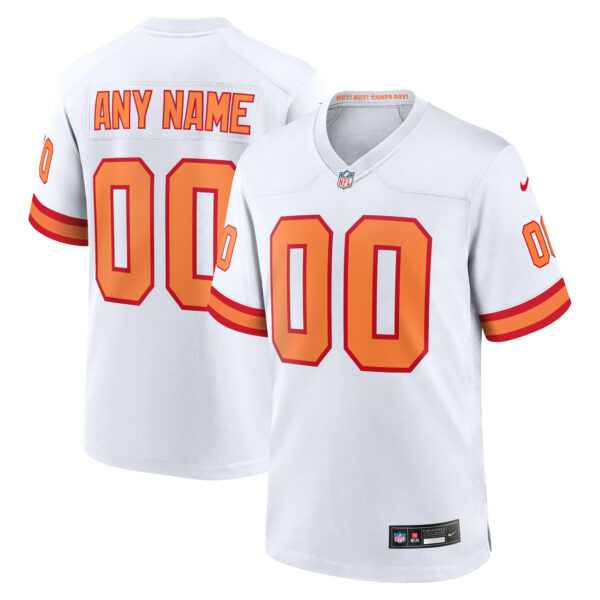 Custom Tampa Bay Buccaneers White '76 Game Jersey - All Stitched