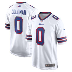 Keon Coleman Buffalo Bills White Away Game Jersey - All Stitched