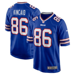 Dalton Kincaid Buffalo Bills Royal Blue Home Game Jersey - All Stitched