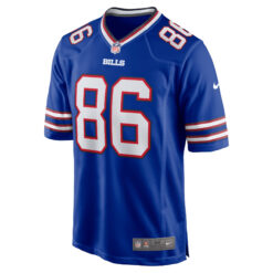 Alternative view of Dalton Kincaid Buffalo Bills Royal Blue Home Game Jersey - All Stitched