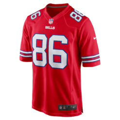 Alternative view of Dalton Kincaid Buffalo Bills Red Alternate Game Jersey - All Stitched