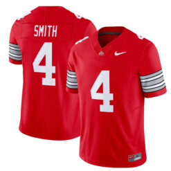 Jeremiah Smith Ohio State Buckeyes Football Scarlet Heritage Stripe Limited Jersey - All Stitched