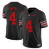 Jeremiah Smith Ohio State Buckeyes Football Black Heritage Stripe Limited Jersey - All Stitched