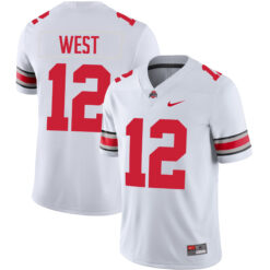 Bryce West Ohio State Buckeyes Football White Game Jersey - All Stitched