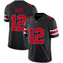 Bryce West Ohio State Buckeyes Football Black Game Jersey - All Stitched