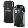 Jalen Johnson Atlanta Hawks Black City Edition Jersey - All Stitched