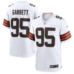Myles Garrett Cleveland Browns White Away Game Jersey - All Stitched