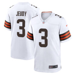Jerry Jeudy Cleveland Browns White Away Game Jersey - All Stitched