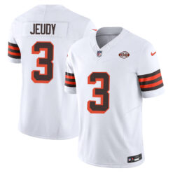 Jerry Jeudy Cleveland Browns White 1946 Throwback Vapor F.U.S.E Limited Jersey - All Stitched