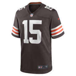 Alternative view of Joe Flacco Cleveland Browns Brown Home Game Jersey - All Stitched