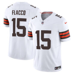 Joe Flacco Cleveland Browns White Away Vapor F.U.S.E Limited Jersey - All Stitched