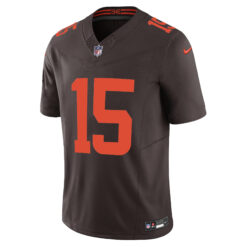 Alternative view of Joe Flacco Cleveland Browns Brown Alternate Vapor F.U.S.E Limited Jersey - All Stitched