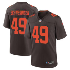 Carson Schwesinger Cleveland Browns Brown Alternate Game Jersey - All Stitched