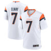 John Elway Denver Broncos White Away Game Jersey - All Stitched